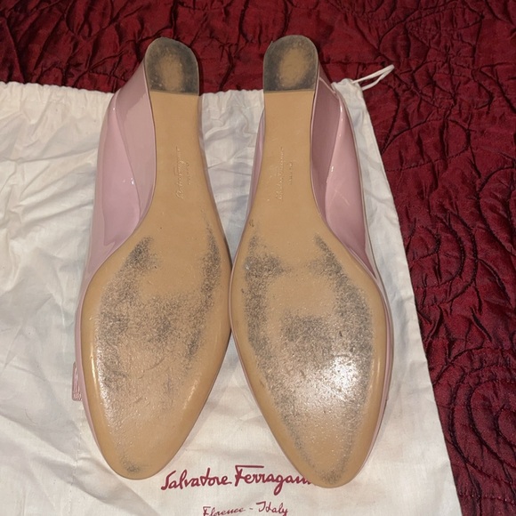 Salvatore Ferragamo Women’s Pink Wedge Shoes SZ 11C. - Picture 6 of 8